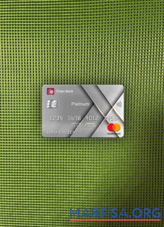 Printable Syria Cham Bank mastercard platinum photolook front example